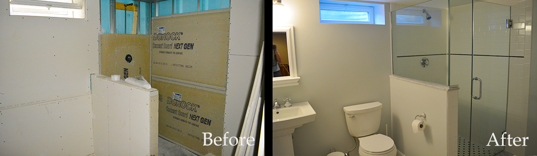 before-after Basement Renovation Bathroom