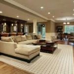 a remodeled basement on the south shore
