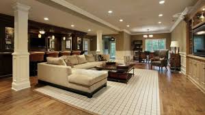 a remodeled basement on the south shore