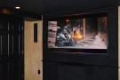 Bridgewater Ma.Basement Movie Room  closeup of tv built in.    